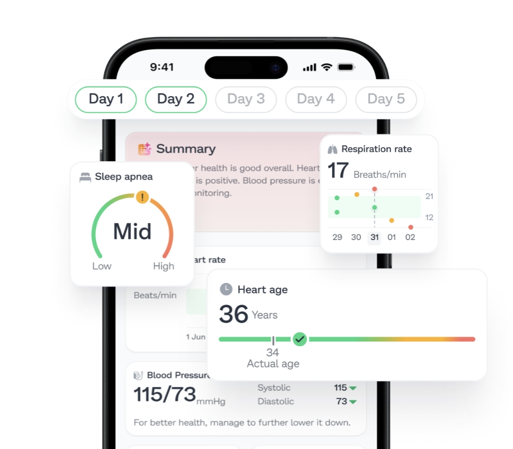 The finished interface of the Philips healthcare application